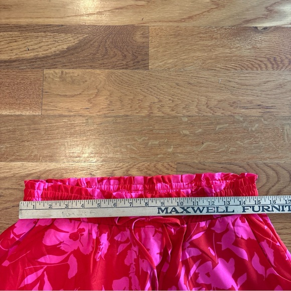 Floral Red ,pink Wide-Leg Pants vacation cruise wear - Picture 5 of 10